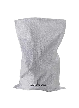 White Woven Rubble Builder Sack 50x80cm Heavy Duty - A&A Supplies UK